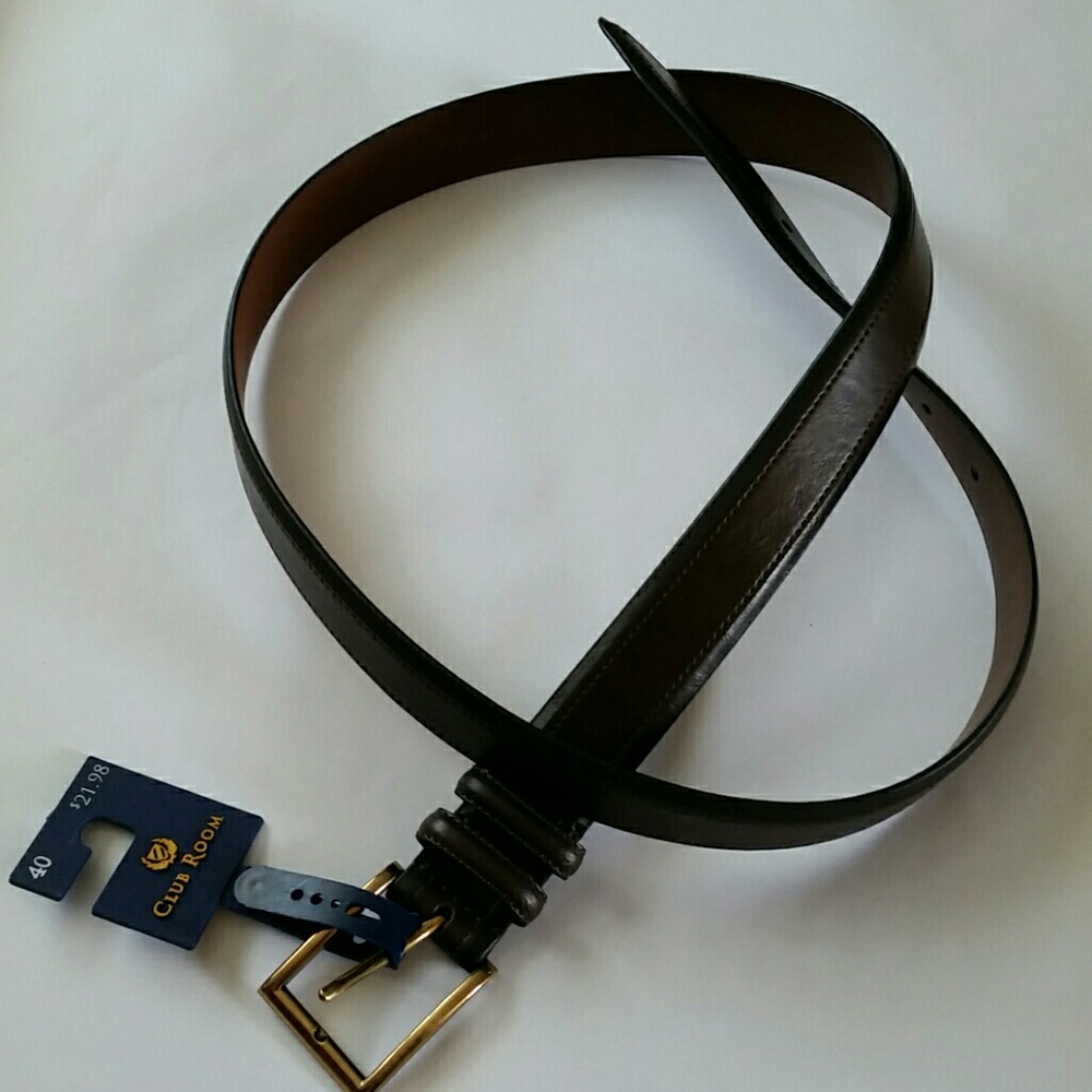 Club Room Reversible  Men's Belt Dark Brown
